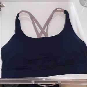 Navy Lululemon sports bra